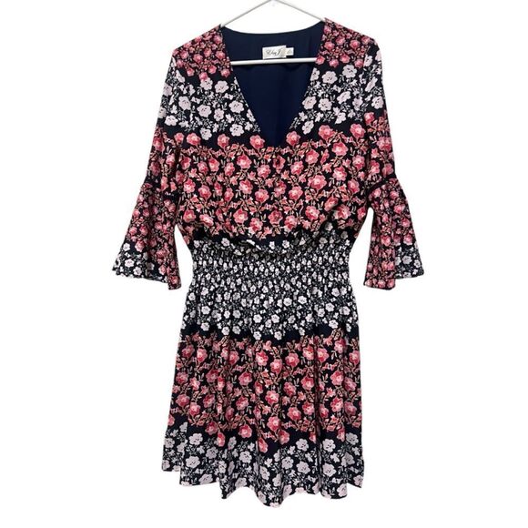 Women's Eliza J Floral Dress Size 10 Blue Pink - Picture 1 of 7
